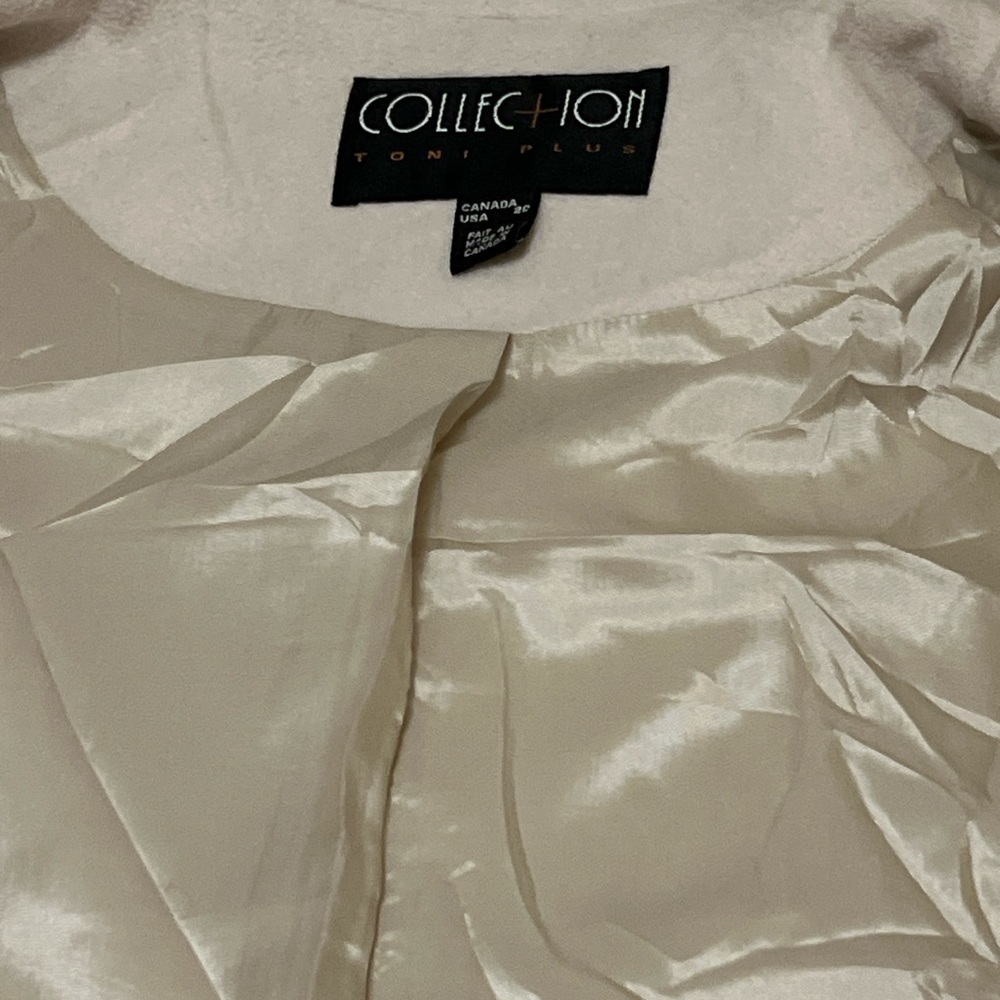 TONI PLUS COLLECTION BLAZER OPEN FRONT JACKET WITH A HIGH COLLAR - Picture 4 of 6